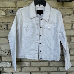 Banana republic factory classic white denim jacket
